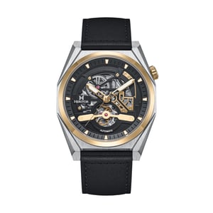 Heritor Automatic Amadeus semi-skelet lederen bandhorloge