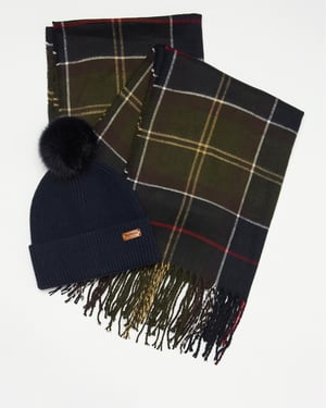 Barbour Dover Beanie & Hailes Sjaal Cadeauset