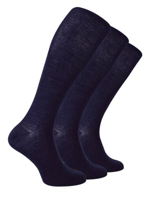 Steven - 3 Paar Multipack Heren Kniehoge Merino Wollen Sokken - Marine