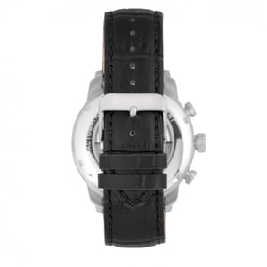 Heritor automatisch Arthur semi-skelet lederen band horloge met dag/datum