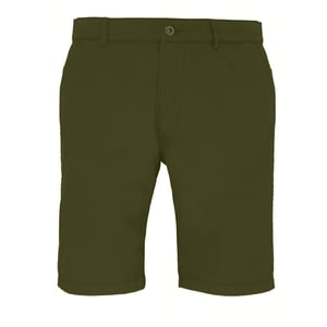 Asquith & Fox Heren Casual Chino Shorts (Olijf)