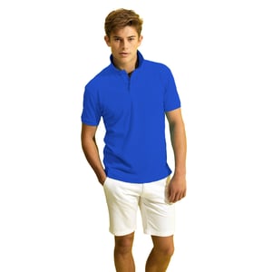 Asquith & Fox Heren Super Smooth Knit Polo Shirt (Helder Koninklijk)