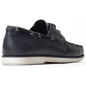 Base London Stern Leer Heren Navy Bootschoenen