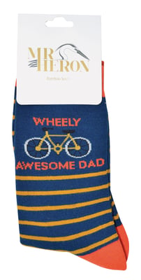 Mr Heron Mens nieuwigheid bamboe sokken | Cadeau voor papa - Dad Sokken (Marine)