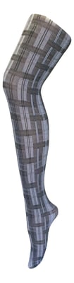 Sock Snob Dames80 denier ondoorzichtig patroon panty's - Skye Zwart / wit