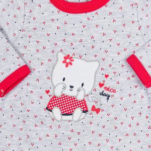 Romper met lange mouwen en ronde hals 18260361 baby