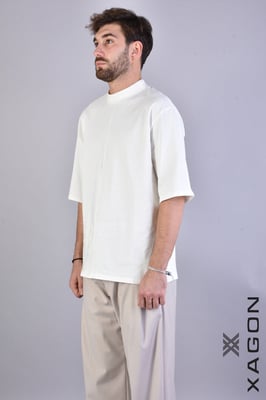 Xagon Man T-shirt Oversize Mannen romig