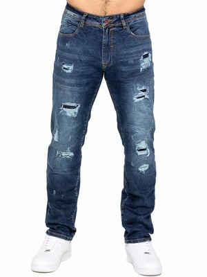 Enzo | Heren Gescheurde Denim Jeans
