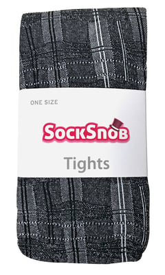 Sock Snob Dames80 denier ondoorzichtig patroon panty's - Skye Zwart / wit