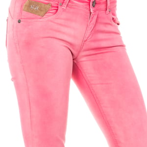 Elastische broek met slank gesneden zomen HWT010 vrouw