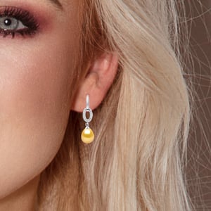 Oorbellen Hooks Zoetwater Parels 8-9mm Golden Pears Jewellery 925