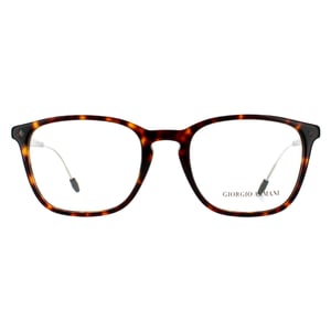 Giorgio Armani rechthoekige heren Dark Havana -bril Frames