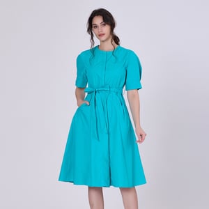 A-lijn katoenen blouse-jurk