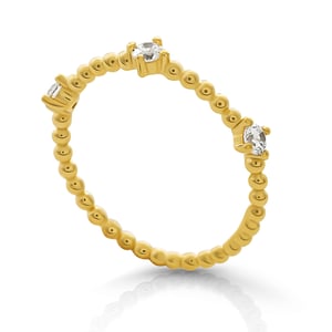 Orphelia 'Sparkle' Dames 925 Sterling Zilveren Ring - Goud ZR-7530/G