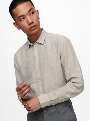 Caiden Long Sleeve Overhemd - Chinchilla