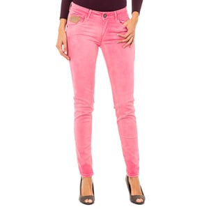 Elastische broek met slank gesneden zomen HWT010 vrouw
