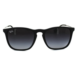 Ray-ban round heren rubber zwarte gradiënt grijze zonnebril