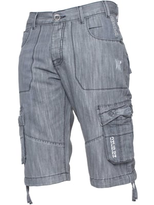 Enzo Heren Cargo Combat Denim Short