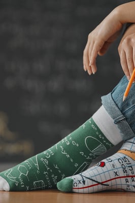 SPOX SOX - Heren & Dames Mismatched Grappige Sokken - Terug naar School - 2 Paar - Terug 2 School
