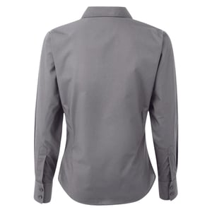 Premier Dames/Dames Popeline Blouse met Lange Mouwen (Donkergrijs)