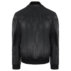 Emporio Armani leer heren zwart bomberjack
