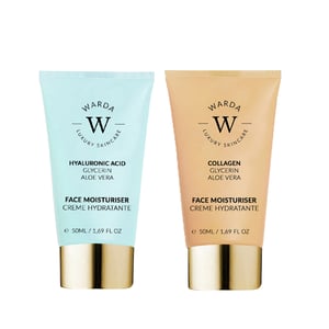 HUID HYDRATION BOOST HYALURONIC ACID MOISTURISER 50ml + HUID LIFTER BOOST COLLAGEN MOISTURISER 50ml