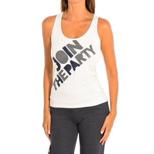 Dames-T-shirt zonder mouwen met ronde hals Z1T00360