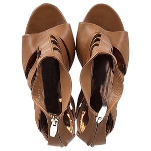 Gianvito Rossi Gladiator Hoge Hak Sandalen in Bruin Leer