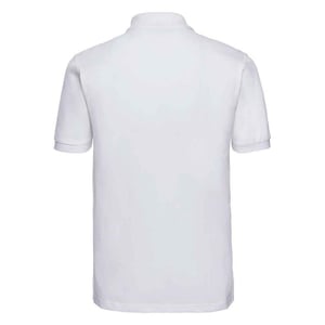 Russell Heren Klassiek Piqué Katoenen Polo Shirt (Wit)