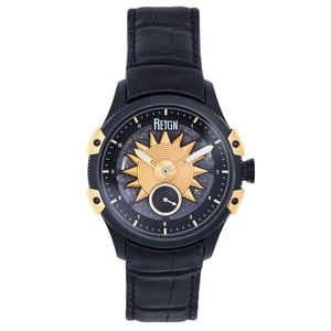 Reign Solstice Automatisch semi-skelet horloge - zwart/goud