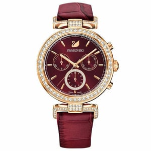 Swarovski 5416701 Era Journey Donkerrood Roségoudkleurig PVD dameshorloge
