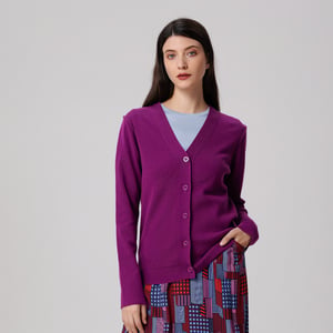 Vest met V-hals