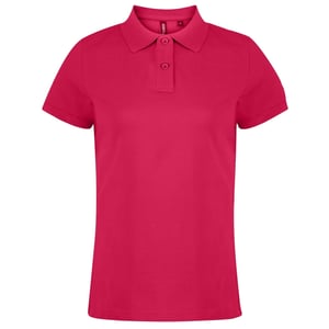 Asquith & Fox Dames/dames Poloshirt met korte mouwen en effen mouwen (Heet Roze)