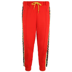 Puma x Jahnkoy Track Pants Stretch Waist Rood Heren Joggers Bottoms 596684 47