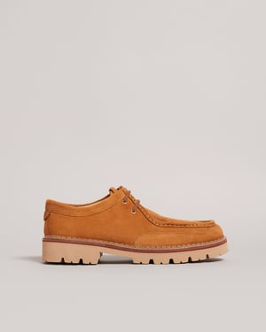 Ted Baker Clerdd Suède Mocassin met dikke zool, Bruin