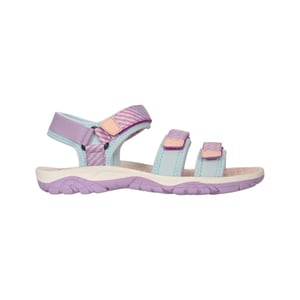 Mountain Warehouse Kinder-/kids sandalen met ton-sur-ton streep en 3 drukknopen (Paars)