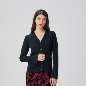 Vest met V-hals