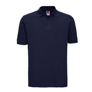 Russell Heren 100% Katoenen Korte Mouw Poloshirt (Franse marine)