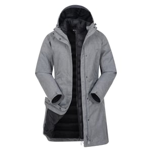 Mountain Warehouse Dames/Dames Alaska Lange 3 in 1 Jas (Grijs)