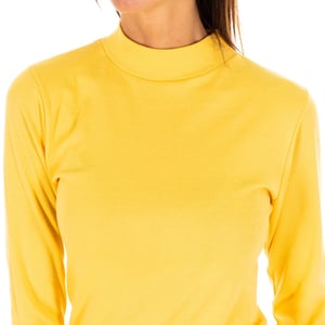 T-shirt met lange mouwen en halfhoge kraag 1625-M dames