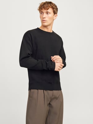 Jack & Jones Trui Bradfort Knit Crew Neck Zwart