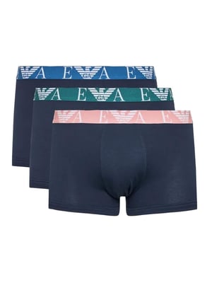 Armani herenboxershorts (3 stuks) in marineblauw