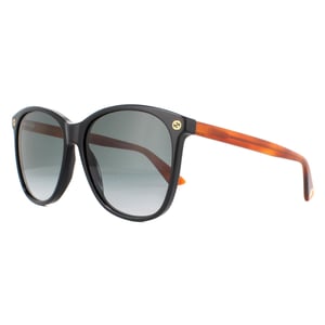 Gucci Zonnebril GG0024S 003 Zwart Bruin Grijs Verloop