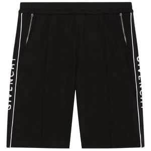 Givenchy Classic Fit zwarte short met logo aan de zijkant