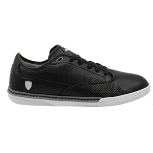 Puma Novellino Scuderia Ferrari Zwart Leer Lace Up Herentrainers 304664 01