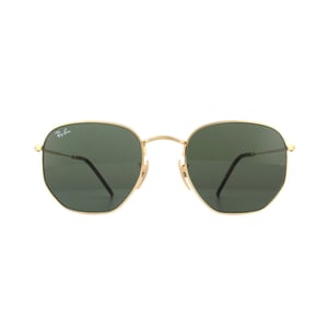 Ray-Ban Zonnebril Hexagonal 3548N 001 Goudgroen