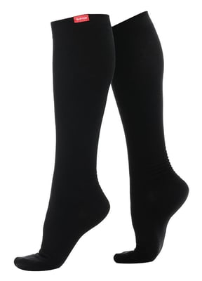 Vochtafvoerende nylon 15-20 mmhg compressiesokken - Zwart