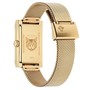 Gucci YA147410 G-Frame 34mm Geelgoud dameshorloge
