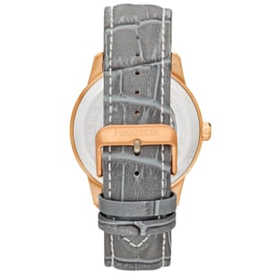 Heritor automatisch Davies semi-skelet lederen band horloge