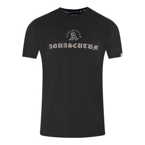 Aquascutum Script Logo Black T-Shirt